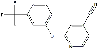 2-[3-(trifluoromethyl)phenoxy]pyridine-4-carbonitrile Struktur