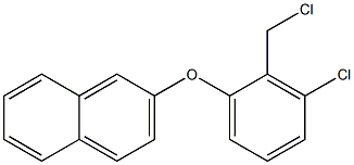 2-[3-chloro-2-(chloromethyl)phenoxy]naphthalene Struktur