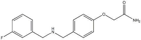 2-[4-({[(3-fluorophenyl)methyl]amino}methyl)phenoxy]acetamide,,结构式