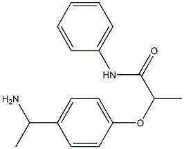 2-[4-(1-aminoethyl)phenoxy]-N-phenylpropanamide 化学構造式