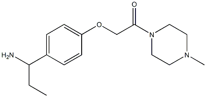 2-[4-(1-aminopropyl)phenoxy]-1-(4-methylpiperazin-1-yl)ethan-1-one,,结构式