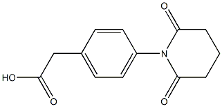 2-[4-(2,6-dioxopiperidin-1-yl)phenyl]acetic acid,,结构式