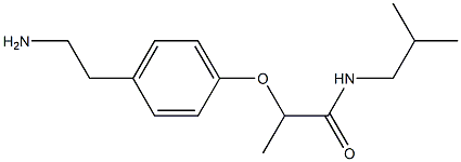 2-[4-(2-aminoethyl)phenoxy]-N-(2-methylpropyl)propanamide Structure