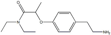 2-[4-(2-aminoethyl)phenoxy]-N,N-diethylpropanamide 化学構造式