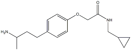 2-[4-(3-aminobutyl)phenoxy]-N-(cyclopropylmethyl)acetamide 化学構造式