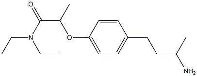 2-[4-(3-aminobutyl)phenoxy]-N,N-diethylpropanamide,,结构式