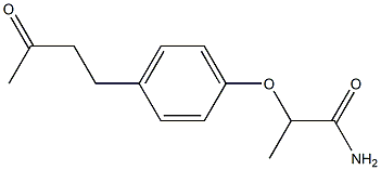 2-[4-(3-oxobutyl)phenoxy]propanamide 结构式