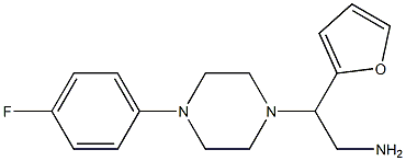 2-[4-(4-fluorophenyl)piperazin-1-yl]-2-(furan-2-yl)ethan-1-amine,,结构式