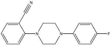 2-[4-(4-fluorophenyl)piperazin-1-yl]benzonitrile 化学構造式