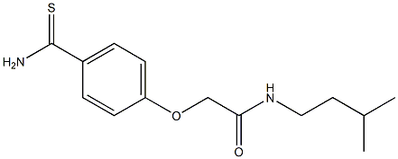 2-[4-(aminocarbonothioyl)phenoxy]-N-(3-methylbutyl)acetamide Structure