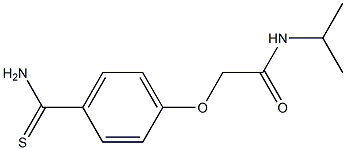 2-[4-(aminocarbonothioyl)phenoxy]-N-isopropylacetamide Structure