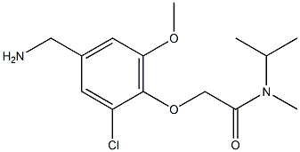 2-[4-(aminomethyl)-2-chloro-6-methoxyphenoxy]-N-methyl-N-(propan-2-yl)acetamide 结构式