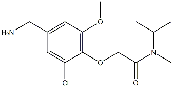 2-[4-(aminomethyl)-2-chloro-6-methoxyphenoxy]-N-methyl-N-(propan-2-yl)acetamide,,结构式