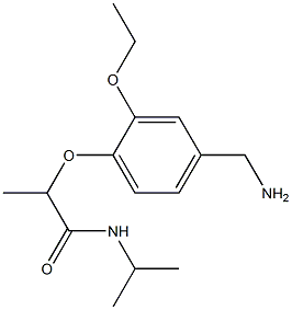 2-[4-(aminomethyl)-2-ethoxyphenoxy]-N-(propan-2-yl)propanamide 结构式