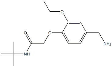 2-[4-(aminomethyl)-2-ethoxyphenoxy]-N-tert-butylacetamide 结构式