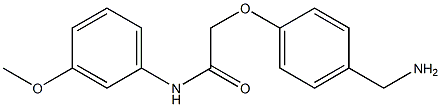 2-[4-(aminomethyl)phenoxy]-N-(3-methoxyphenyl)acetamide,,结构式