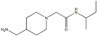 2-[4-(aminomethyl)piperidin-1-yl]-N-(butan-2-yl)acetamide 化学構造式