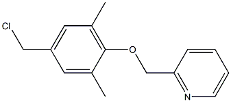 2-[4-(chloromethyl)-2,6-dimethylphenoxymethyl]pyridine,,结构式
