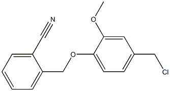 2-[4-(chloromethyl)-2-methoxyphenoxymethyl]benzonitrile Structure