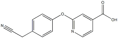 2-[4-(cyanomethyl)phenoxy]pyridine-4-carboxylic acid Structure