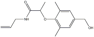 2-[4-(hydroxymethyl)-2,6-dimethylphenoxy]-N-(prop-2-en-1-yl)propanamide Structure