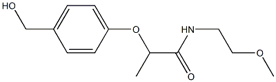 2-[4-(hydroxymethyl)phenoxy]-N-(2-methoxyethyl)propanamide Structure