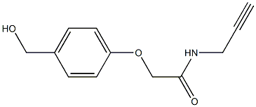 2-[4-(hydroxymethyl)phenoxy]-N-(prop-2-yn-1-yl)acetamide Struktur