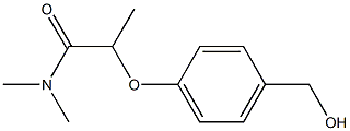 2-[4-(hydroxymethyl)phenoxy]-N,N-dimethylpropanamide Struktur