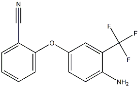 2-[4-amino-3-(trifluoromethyl)phenoxy]benzonitrile Struktur