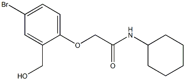 2-[4-bromo-2-(hydroxymethyl)phenoxy]-N-cyclohexylacetamide 化学構造式