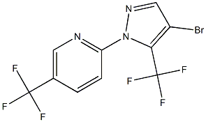 2-[4-bromo-5-(trifluoromethyl)-1H-pyrazol-1-yl]-5-(trifluoromethyl)pyridine Struktur