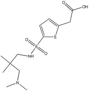 2-[5-({2-[(dimethylamino)methyl]-2-methylpropyl}sulfamoyl)thiophen-2-yl]acetic acid Structure