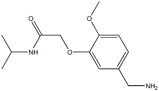 2-[5-(aminomethyl)-2-methoxyphenoxy]-N-(propan-2-yl)acetamide,,结构式