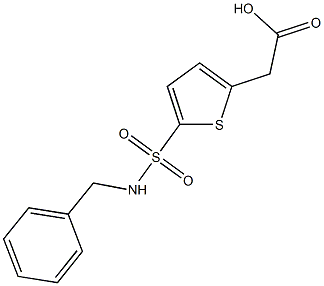 2-[5-(benzylsulfamoyl)thiophen-2-yl]acetic acid,,结构式