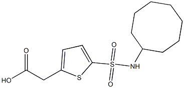 2-[5-(cyclooctylsulfamoyl)thiophen-2-yl]acetic acid Struktur