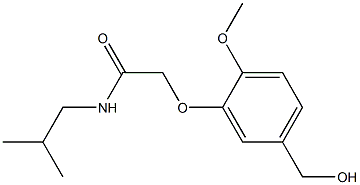 2-[5-(hydroxymethyl)-2-methoxyphenoxy]-N-(2-methylpropyl)acetamide Structure