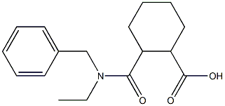 2-[benzyl(ethyl)carbamoyl]cyclohexane-1-carboxylic acid Struktur