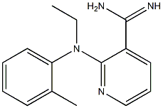 2-[ethyl(2-methylphenyl)amino]pyridine-3-carboximidamide,,结构式