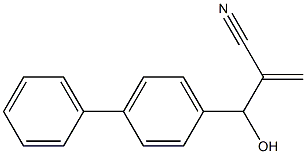 2-[hydroxy(4-phenylphenyl)methyl]prop-2-enenitrile 化学構造式