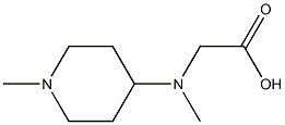 2-[methyl(1-methylpiperidin-4-yl)amino]acetic acid 结构式