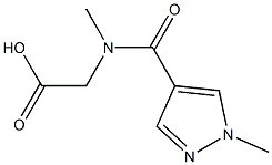 2-[N-methyl(1-methyl-1H-pyrazol-4-yl)formamido]acetic acid Structure