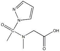 2-[N-methyl-1-(1H-pyrazol-1-yl)acetamido]acetic acid,,结构式