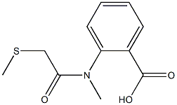 2-[N-methyl-2-(methylsulfanyl)acetamido]benzoic acid,,结构式