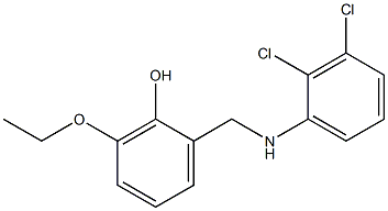 2-{[(2,3-dichlorophenyl)amino]methyl}-6-ethoxyphenol,,结构式