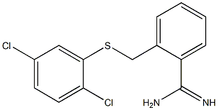 2-{[(2,5-dichlorophenyl)sulfanyl]methyl}benzene-1-carboximidamide,,结构式