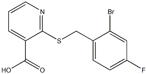 2-{[(2-bromo-4-fluorophenyl)methyl]sulfanyl}pyridine-3-carboxylic acid