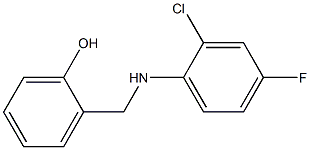 2-{[(2-chloro-4-fluorophenyl)amino]methyl}phenol 化学構造式