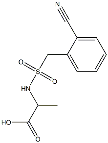 2-{[(2-cyanophenyl)methane]sulfonamido}propanoic acid 结构式