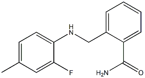 2-{[(2-fluoro-4-methylphenyl)amino]methyl}benzamide Structure