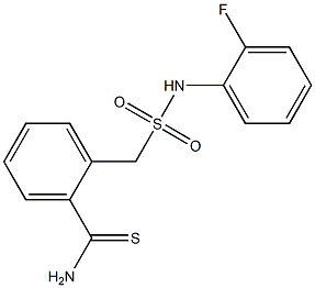 2-{[(2-fluorophenyl)sulfamoyl]methyl}benzene-1-carbothioamide,,结构式